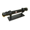 Hand Forged Iron Door Pull Handle on Plate Snake-Tail design Black Powder Coated 300mm  #2845 - Image 6