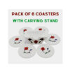 White Marble Stone Sangemarmar Coasters - Set of 6 Marble Coasters for Dining Table - White Marble Tea Coaster with Stand - Home Decor and Kitchen Accessories (Stand Coaster Set)  100mm #2392 - Image 5
