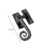 Cast Iron Window Sash Fastener Curly style Black Antique 165mm #2572 - Image 2