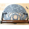 Cast Iron Crown Kitchen Fixture Style Cottingham Collection Kitchen Roll Holder Wall Mounted Natural Lacquer 288mm #6356