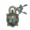 Brass Door Lock Handmade Turtle Design 130mm #2841 - Image 3