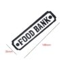 Cast Iron "FOOD BANK" Sign Plaque Door Wall Fence Post Cafe Shop Pub Hotel Bar B/White Vintage Finish 140mm #3109 - Image 2