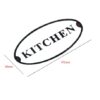 Cast Iron "KITCHEN" Oval Sign Plaque Door Wall Fence Post Cafe Shop Pub Hotel Bar Work B/White Vintage Finish 175mm #3546 - Image 2