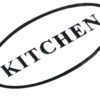 Cast Iron "KITCHEN" Oval Sign Plaque Door Wall Fence Post Cafe Shop Pub Hotel Bar Work B/White Vintage Finish 175mm #3546