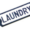 Cast Iron "LAUNDRY " Sign Plaque Door Wall Cafe Shop Pub Hotel Bar Work B/White Vintage Finish 220mm #3777