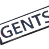 Cast Iron "GENTS" Toilet Sign Plaque Door Wall Cafe Shop Pub Hotel Bar Work B/White Vintage Finish 165mm #523