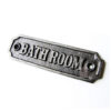 Cast Iron "BATHROOM" Sign Plaque Door Wall Cafe Shop Pub Hotel Bar Work Natural Lacquer Vintage Finish 120mm #6262