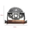 Cast Iron Toilet Roll Stpancras Fixture Traditional Toilet Roll Holder Cast Iron Wooden Roller Victorian Railway Station Vintage Design Wall Mounted Loo Roll Holder Railways Midland Hotel Natural Finish 190mm #6348 - Image 2