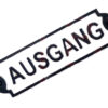 Cast Iron "AUSGANG " Sign Plaque Door Wall Cafe Shop Pub Hotel Bar Work B/White Vintage Finish 175mm #849