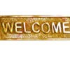 Brass "WELCOME" Sign Plaque Door Wall Fence Post Cafe Shop Pub Hotel Bar Work Polish Brass Vintage Finish 170mm #860