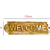 Brass "WELCOME" Sign Plaque Door Wall Fence Post Cafe Shop Pub Hotel Bar Work Polish Brass Vintage Finish 170mm #860 - Image 2