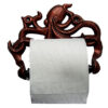 Cast Iron Decorative Octopus Toilet Paper Roll Holder – Wall Mounted Octopus Decor for Bathroom – Nautical Bathroom Accessory – Copper Antique & Black Finish  # 5008 - Image 3