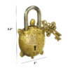 Brass Door Lock Handmade Turtle Design 130mm #2841 - Image 2