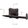 Rustic State Motris Railroad Spike Hand Forged Iron Toilet Paper Holder Wrought Iron Forged Metal Toilet Roll Holder for Bathroom Toilet Wall Mount Handmade Bathroom Lavatory Toilet Paper Holder Wall Mount Black Finish 165mm # 5007 - Image 3