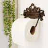 Cast Iron Toilet Roll Holder Paper Vintage Style Black Finish Toilet Paper Holder in Country House Style Decoration Bathroom Toilet Paper Holder 165mm #6337 - Image 2