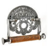 Cast Iron The Crown Toilet Fixture Toilet Roll Holder - Wall Mounted - Victorian Style Toilet Paper Holder for Bathroom – Novelty Natural Finish 190mm #6353