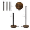 Cast Iron Metal Toilet Roll Holder, Free Standing,Bathroom WC Paper Tissue Dispenser Floor Stand, Adjustable Toilet Roll Stand Black Finish 265mm  # 6342 - Image 2