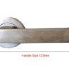 ALUMINIUM DOOR HANDLE ON ROSE 50mm Rose x 125mm Handle #1069 - Image 2