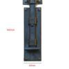 Forged Iron Straight Fish Tail Bolt Black powder coated Finish Heavy Duty Antique Slide Door Latch Lock - Ideal for Doors, Windows and Cupboards 140mm #1205 - Image 2