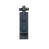 Forged Iron Straight Fish Tail Bolt Black powder coated Finish Heavy Duty Antique Slide Door Latch Lock - Ideal for Doors, Windows and Cupboards 140mm #1205