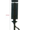 Hand Forged Wrought Iron Slide Gate Bolt Fleur de Lys 245mm #1209 - Image 2