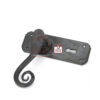 Handle Forged Iron Door Rat Tail Lever Handle On Plate With Keyhole 150mm #1440 - Image 3