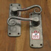 Handle Forged Iron Door Rat Tail Lever Handle On Plate With Keyhole 150mm #1440 - Image 6