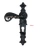 Cast Iron Door Handle On Plate 250mm #1448 - Image 2