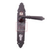 AST IRON EUROPE ENTRY DOOR LEVER HANDLE ON PLATE WITH EURO CYLINDER KEYHOLE 260mm#1450 - Image 2