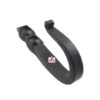 Hand Forged Iron Coat Hook 85mm #1588 Black Finish - Image 3