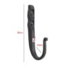 Hand Forged Iron Coat Hook 85mm #1588 Black Finish - Image 2