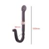 Hand Forged Iron Coat Hook Bean 100mm #1613 - Image 3
