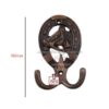 Cast Iron Double Hook 100mm #2523 Copper Antique Finish - Image 2