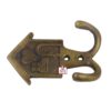 Cast Iron Hat & Coat Hook 90mm #2612 Brass Antique - Image 2