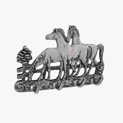 Brass Animal Coat Hook Rail "Horse" Style 50mm # 1602 Polish Brass Finish - Image 4