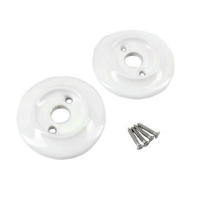 Ceramic Mortise Door Knob Set Classic White Round Sprung Handle Internal 55mm #2322 - Image 6