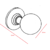 BRASS WIRE CAGED DOOR KNOB 55mm#2001 - Image 2