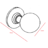 GLASS CRYSTAL DOOR  KNOB 75mm #2023 - Image 2