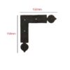 Hand Forged Iron Corner Strap Heart 150mm #1501 - Image 2