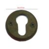 Cast Iron Euro Escutcheons Black Powder coated Escutcheon Cylinder Keyhole Euro Door Lock Cover for Security and Protection from Key Damage, Durable Escutcheon Plate with Concealed Screws 55mm #2492 - Image 2