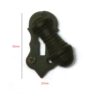 Cast Iron Beehive Ebonized Escutcheon Wooden Covered Keyhole Cover Escutcheon Including Fixing Screw Black Coated+ Ebonized Finish 55mm #2501 - Image 2