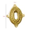 Brass Victorian Standard Profile Keyhole Open Lock Cover Plate Escutcheon Brass Door Escutcheon Euro Cylinder Keyhole Polish Brass Finish 80mm #2504 - Image 2