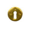 Euro Escutcheons Polished Brass, Escutcheon Cylinder Keyhole Cover, Euro Door Lock Cover for Security and Protection from Key Damage, Durable Escutcheon Plate with Concealed Screws 35mm #2507