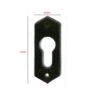 Cast Iron Euro Escutcheons Black Powder coated Escutcheon Cylinder Keyhole Euro Door Lock Cover for Security and Protection from Key Damage, Durable Escutcheon Plate with Concealed Screws 70mm #2513 - Image 2