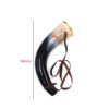 Horn Drinking Mug For Vine / Bear With Decorative Leather Holder 340mm #2895 - Image 2