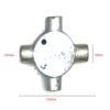 Cast Iron 4 Way Junction Box 100x100x Pipe size 18mm #2982 - Image 2