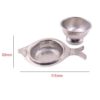 Brass Tea Strainer Fish Design with Drop-Dip Cup 195mm #3798 Vintage style - Image 2