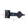 Black Iron Cabinet Trunk Hinge Snakehead design 120mm #694 - Image 2