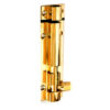 Door Lock Bolt Brass Sliding Latch Bolt with Screws - Lock for Bathroom, Bedroom, Toilet, Shed, Pet Doors Polish Brass Finish 100mm #6816