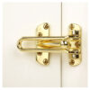 Door Chain Lock for Front Door, Swing Bar Door Lock Polish Brass Finish Alloy Anti-Theft Door Guard Latch for Front and Inside Door Reinforcement Door Stopper for Hotel Home Safety ‎120mm #7022